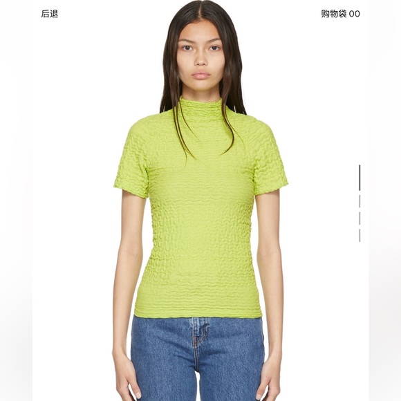 Low classic high collar cotton tee - Picture 2 of 4